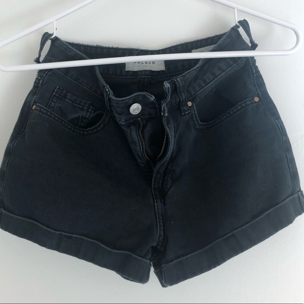 Mom Shorts Black Denim
